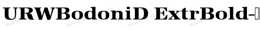 URWBodoniD ExtrBold字体转换